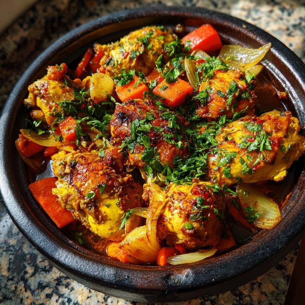 Internationale Küche Marokkanisches Hähnchen-Tagine