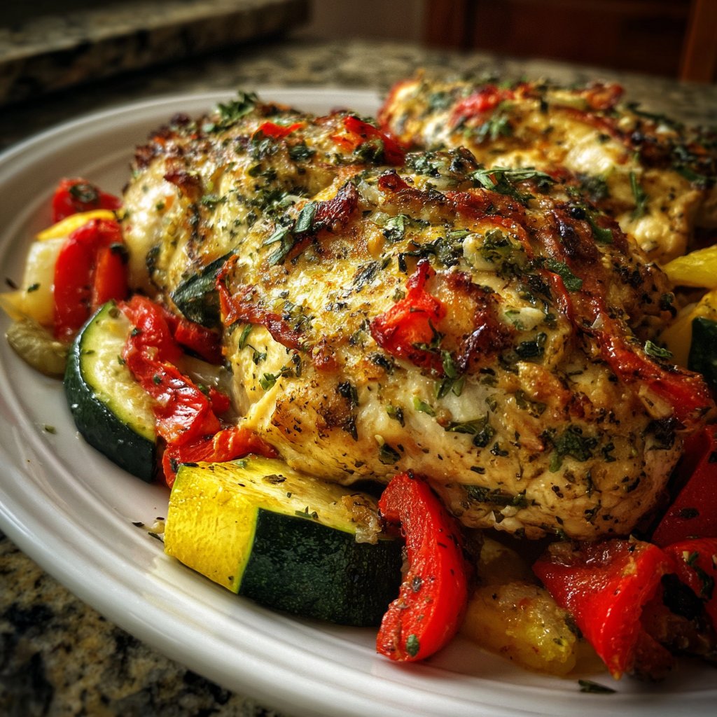 Hähnchenbrust mit Gemüsepfanne