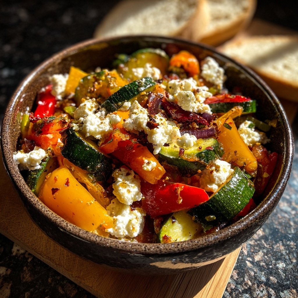 Gesund & Leicht Mediterrane Gemüsepfanne mit Feta