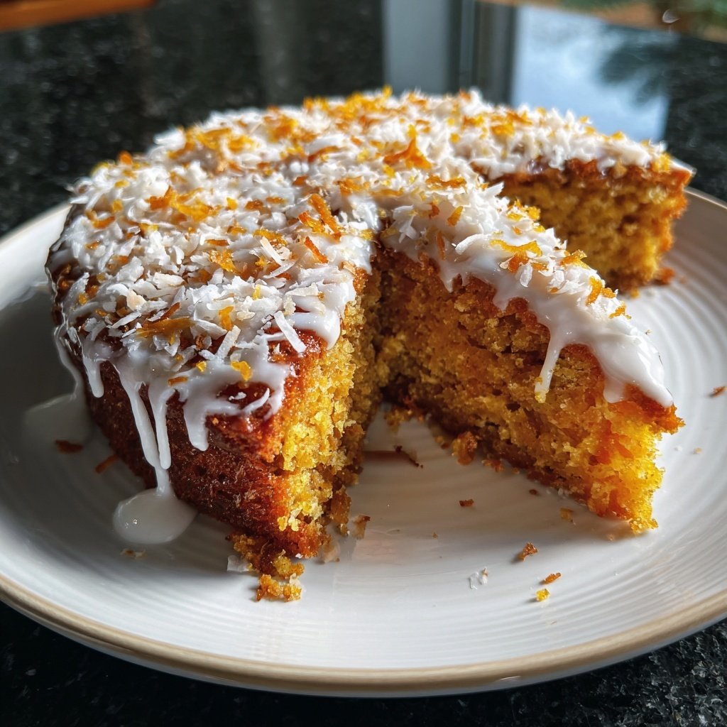 Karottenkuchen Mit Kokosraspeln