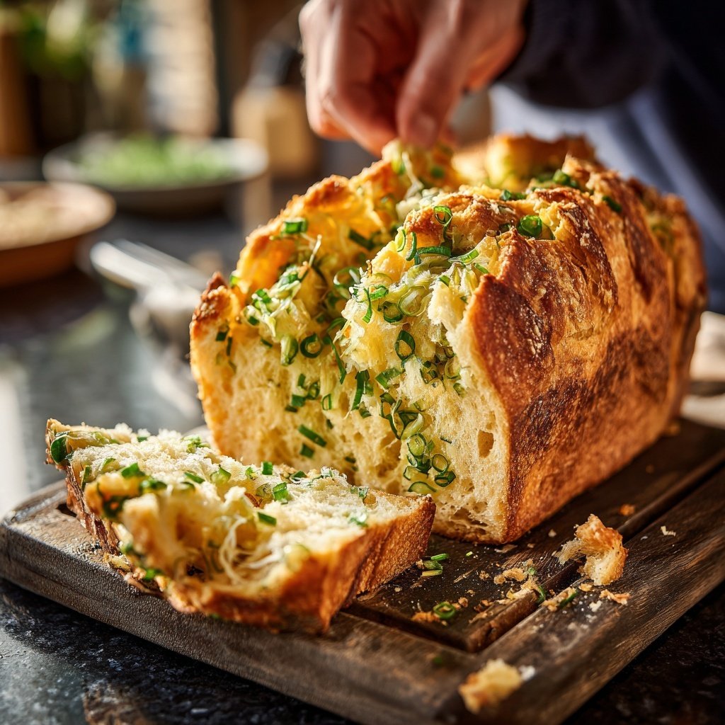 Zupfbrot Mit Lauchzwiebeln