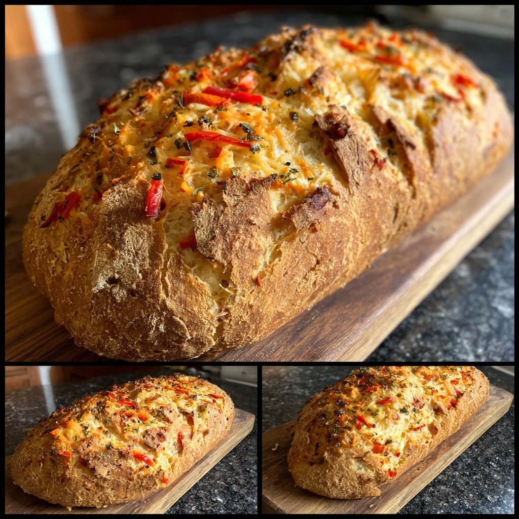 Zupfbrot Mit Paprika Streifen