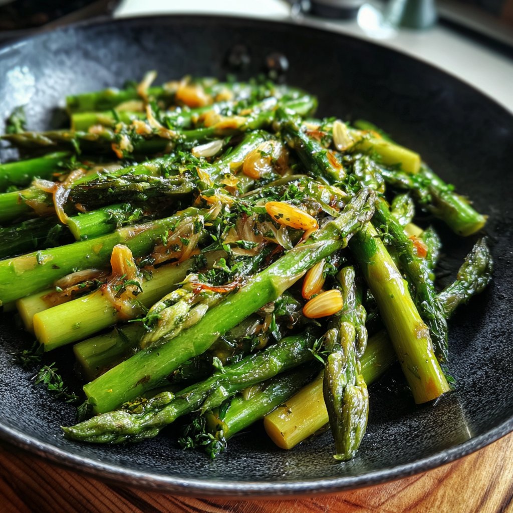 Grüner Spargel Pfanne Schnell